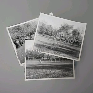 20er-30er Jahre Lederhelm Fußball Fotos (3er Set) Vintage Action Shots - Bild 1 von 12