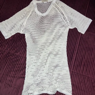 LL Bean сетки рыболовная сеть винтажный мужской L 42-44 кремовый белый эластичной тепловой - Изображение 1 из 4