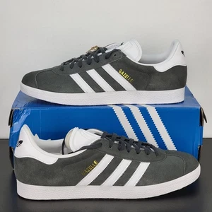 Adidas Gazelle Para Hombre Talla 10.5 Zapatos Gris Blanco Atlético Informal Tenis - Imagen 1 de 8