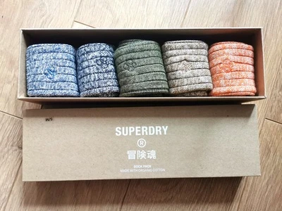 Superdry Unisex Organic Cotton Twist Sock Gift Set Size S/M  - Image 1 of 4