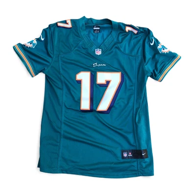 NIKE Miami Dolphins On Field Game Jersey Boy's 2XL #17 Ryan Tannehill NFL Teal - Image 1 of 4