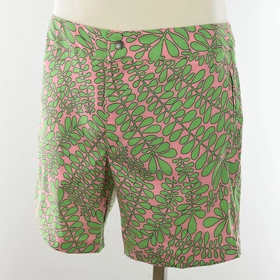 Pantalón Corto MR TURK Rosa Verde HONOLULU Calce Clásico 7" 34 Nuevo con Etiquetas Foto 1 de 2