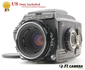 [Near MINT] Zenza Bronica S2A Late Black Film Medium Camera 75mm f2.8 Lens JAPAN - Picture 1 of 14