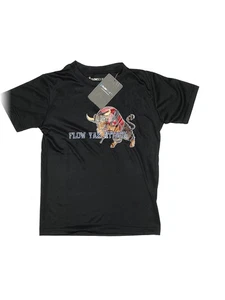 NWT FLOW SOCIETY Boys Black Active T-Shirt XS Youth - Picture 1 of 2