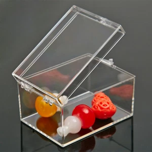 PC Plastic HQ Storage Boxes With Lids Cheap Display Sample Collection Box Clear  - Picture 1 of 6