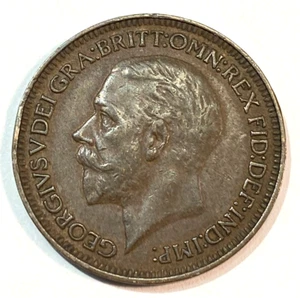 1936 Great Britain Farthing George V Nice Original XF+ CHN - Picture 1 of 2