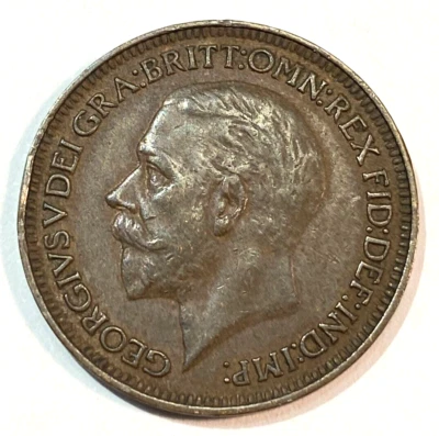 1936 Great Britain Farthing George V Nice Original XF+ CHN - Image 1 of 2