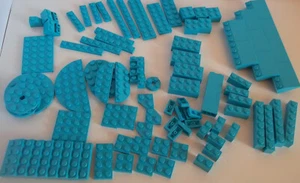 LEGO Medium Azure bricks plates slopes x 94 - Picture 1 of 3