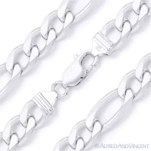 11 mm Figaro Figaroa Glieder Italienische Kette Armband Massiv Italien 0,925 Sterlingsilber - Bild 1 von 2