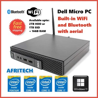 Win11-DELL 3020 9020 Mini i7 3.6GHz 2TB SSD 16GB RAM Built-in WiFi+BLUETOOTH VAT - Image 1 of 3