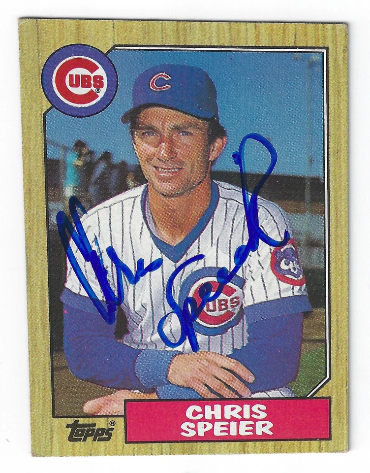 TARJETA FIRMADA POR CHRIS SPEIER CHICAGO CUBS GIGANTES DE SAN FRANCISCO GEMELOS CARDENALES Foto 1 de 1