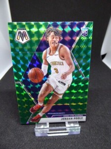 2019-20 PANINI MOSAIC - JORDAN POOLE -GSW- #228 - GREEN PRIZM- ROOKIE CARD