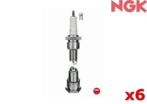 NGK Spark Plug FOR Volvo 740 1985-89 2.3 (745) Wagon BPR6ES x6 - Picture 1 of 1