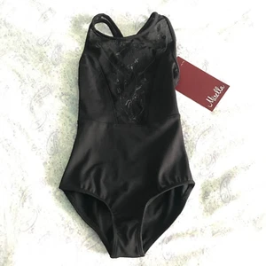Mirella BNWT Black Sleeveless Strappy Back Pullover Leotard Dancewear  Sz 2-4 yr - Picture 1 of 13