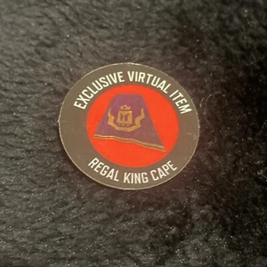 Roblox REGAL KING CAPE exclusive virtual item CODE - IMMEDIATE delivery - Picture 1 of 1