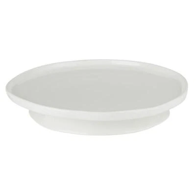 Ceramic Pedestal Tray Warm White Pack of 2 Size 2.5 in H x 13 in Dia - Image 1 of 4