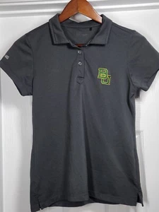 Ping Womens Small Baylor Bears Gray Polo Shirt Short Sleeve BU Logo Golf - Picture 1 of 6