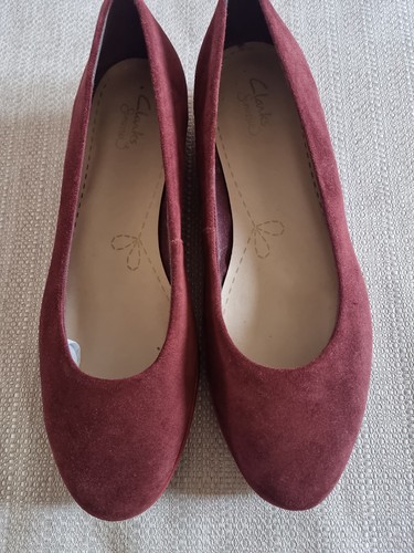 CLARKS Scarpe slip on bordeaux Clarkes taglia 5 5