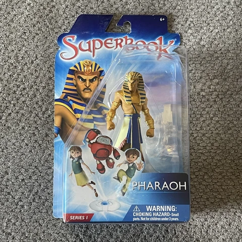 NEW SUPERBOOK Pharaoh 4" Action Figure Series 1 Adventure CBN 2014 Bible Story Cover