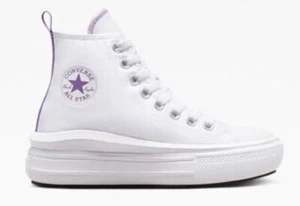 CONVERSE CHUCK TAYLOR ALLSTAR MOVE TELA RAGAZZA PLATFORM BIANCO A03667C - Imagen 1 de 8