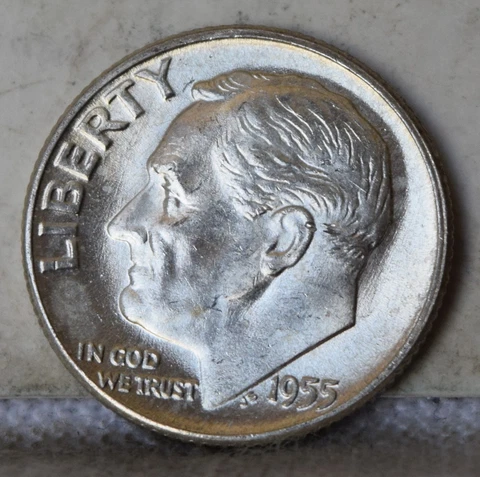 1955 Roosevelt Dime "Gem BU" *Free S/H After 1st Item* Cover