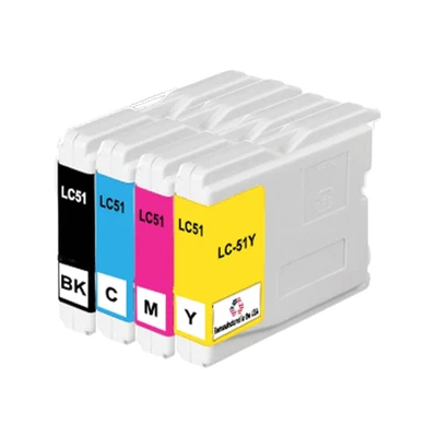 Compatible Ink Cartridge For Brother LC51 Black, Cyan, Magenta, Yellow-USA - Image 1 of 2