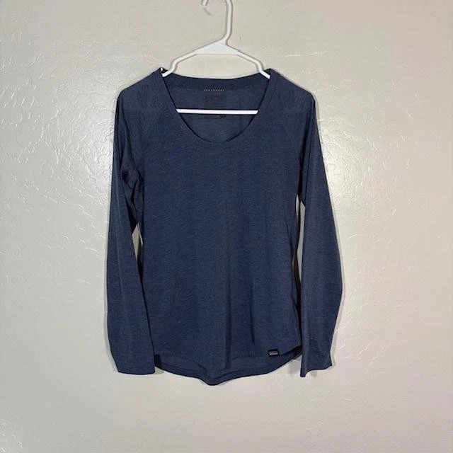Patagonia Shirt Womens Small Blue Capilene Cool Trail Long Sleeve Hiking Active - Image 1 of 4