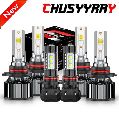 Kit combinado de bombillas antiniebla altas bajas para Cadillac SRX 2004-2009 - 6x 6500K LED Foto 1 de 4