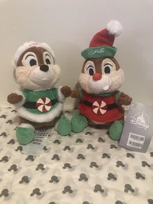 DISNEY STORE CHIP AND DALE HOLIDAY CHEER CHRISTMAS 2020 SOFT TOY PLUSHES NEW 🏷 - Image 1 of 4