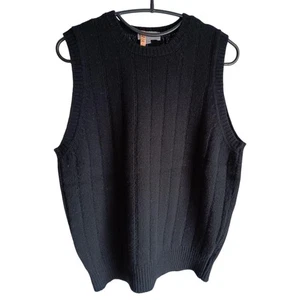 Margaret Howell Wool Cashmere Knit Vest Scotland Black L Unisex F/S - Picture 1 of 13