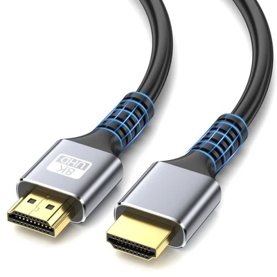 LOOYOTUL 8K Hdmi Cable 6.6Ft Ultra High Speed HDMI 2.1 Cable 4K@120Hz 8K@60Hz 48Gbps Gold