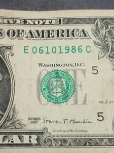 🎉2017 $1 E RICHMOND BEP TRUE BIRTHDAY NOTE JUNE 10 1986 (E06101986C)🎇 - Picture 1 of 8