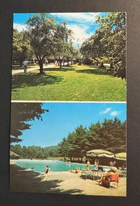 1960s Platz Brauhaus Resort Pomona NY Postcard – Orchard Picnic & Pool Scene - Picture 1 of 2