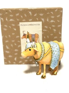 Patience Brewster Krippe Kuh Figur von MacKenzie-Childs groß 6,5" LESEN - Bild 1 von 10