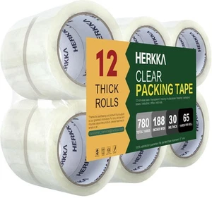 Clear Packing Tape, 12 Rolls Heavy Duty Packaging Tape for Shipping Packaging... - Picture 1 of 7