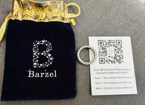Bandring Barzel dreireihig klar Zirkonia Eternity 18 Karat Weißgold vergoldet - Bild 1 von 6