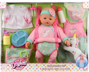 16" Baby Doll Travelling Set in Pink - Picture 1 of 1