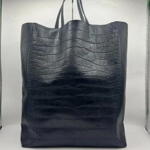 CELINE Tote Bag Horizontal Cabas Gold Logo Black from Japan WOMENS!!!!!!!!!!!!!! - Picture 1 of 17