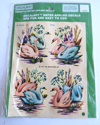 Calcomanías para el hogar Meyercord de colección viveros cocinas baño arte y manualidades cisnes Foto 1 de 4