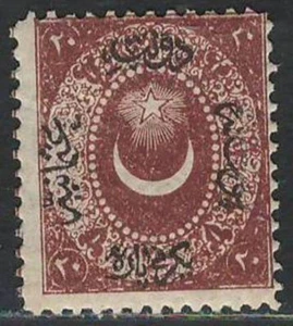 TURQUÍA 1865 INCREÍBLE ANTIGUO MUY FINO SIN MONTAR OG SELLO DEBIDA 20 Pa. Scott # J6 - Imagen 1 de 2