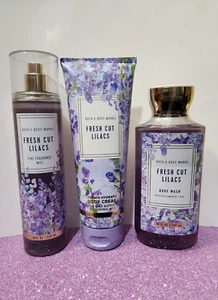 Bath & Body Works💜FRESH CUT LILACS🪻Fragrance Mist, Body Cream, & Body Wash Set - Picture 1 of 8