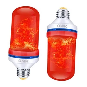 - Christmas Decor LED Flame Effect Light Bulbs - Upgraded 4 Modes 2 Pack Red - Picture 1 of 7