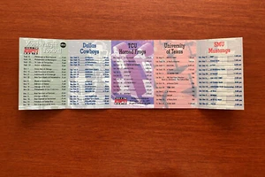 NFL 2002 Dallas Cowboys Texas TCU SMU Football Spielplan ESPN Radio COORS Light - Bild 1 von 2