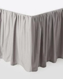 3 Side Ruffle Bed Skirt Split Corner Solid Cotton 625 TC All Size Drop 22" - 26" - Picture 1 of 17