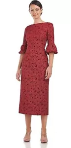 Vestido midi para mujer JS Collections Brielle columna vino 8 - Imagen 1 de 6