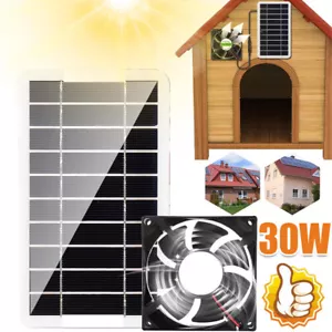 Solar Abluftventilator Solarpanel Gewächshaus Ventilator Wasserdicht Solarlüfter - Bild 1 von 15