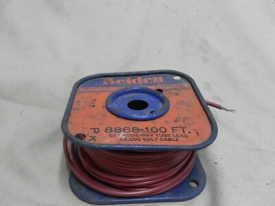10 ft Belden 8868 Red 25KV High Voltage Cable wire vintage - Image 1 of 4