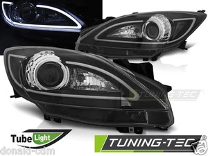 Fari anteriori MAZDA 3 09-10.13 TUBE LIGHT BLACK - Foto 1 di 1