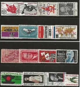 US Scott #1261-76, Singles 1965 Complete Year FVF Used - Picture 1 of 1