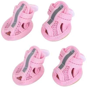 4pcs Small Size Dogs Mesh Sandals Breathable Summer Dog Shoes - Picture 1 of 10